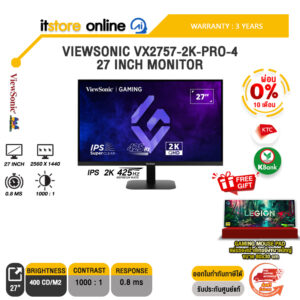 [ผ่อน 0% 10 เดือน]VIEWSONIC VX2757-2K-PRO-4 27 INCH MONITOR (IPS 2K 425Hz)/ประกัน 3 Years/BY ITSTORE-ONLINE