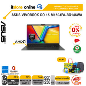[ผ่อน 0% 10 เดือน]ASUS VIVOBOOK GO 15 M1504FA-BQ146WA /Athlon Silver 10/ประกัน 2 Years Onsite + 1 Year Perfect warranty/BY ITSTORE-ONLINE