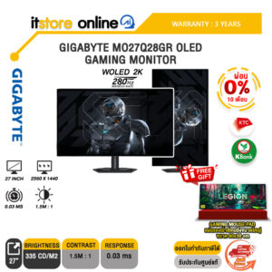 [ผ่อน 0% 10 เดือน]GIGABYTE MO27Q28GR OLED GAMING MONITOR (WOLED 2K 280Hz)/ประกัน 3 Years/BY ITSTORE-ONLINE