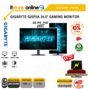 [ผ่อน 0% 3 เดือน]GIGABYTE G25F2A 24.5" GAMING MONITOR (SS IPS FHD 240Hz)/ประกัน 3 Years/BY ITSTORE-ONLINE