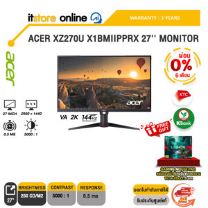 [ผ่อน 0% 6 เดือน]ACER XZ270U X1BMIIPPRX 27'' MONITOR (VA 2K/144Hz)/ประกัน 3 Years/BY ITSTORE-ONLINE