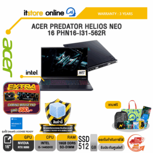 ACER PREDATOR HELIOS NEO 16 PHN16-I31-562R /i5-14450HX/ประกัน 3 Years/BY ITSTORE-ONLINE
