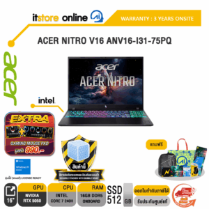 ACER NITRO V16 ANV16-I31-75PQ /CORE 7 240H/ประกัน 3 Years Onsite/BY ITSTORE-ONLINE