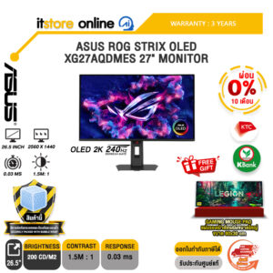 [ผ่อน 0% 10 เดือน]ASUS ROG STRIX OLED XG27AQDMES 27" MONITOR (OLED 2K 240Hz)/ประกัน 3 Years/BY ITSTORE-ONLINE