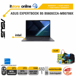 ASUS EXPERTBOOK B1 B1503CVA-S79219WS /Ultra 5 225H/ประกัน 3 Years Onsite +  1 Year Perfect warranty/BY ITSTORE-ONLINE