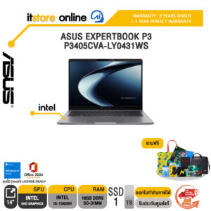 ASUS EXPERTBOOK P3 P3405CVA-LY0431WS /i5-13420H/ประกัน 3 Years Onsite + 1 Y Perfect warranty/BY ITSTORE-ONLINE