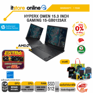 [ผ่อน 0% 10 เดือน]HYPERX OMEN 15 INCH GAMING 15-GB0114AX /Ryzen 7 8745HX/ประกัน 1 Year/BY ITSTORE-ONLINE