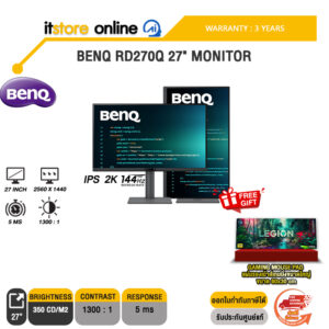 BENQ RD270Q 27" MONITOR (IPS 2K 144Hz)/ประกัน 3 Years/BY ITSTORE-ONLINE