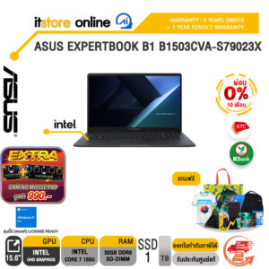 [ผ่อน 0% 10 เดือน]ASUS EXPERTBOOK B1 B1503CVA-S79023X /Core 7 150U/ประกัน 3 Years Onsite +  1 Year Perfect warranty/BY ITSTORE-ONLINE