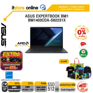[ผ่อน 0% 10 เดือน]ASUS EXPERTBOOK BM1 BM1403CDA-S62231X /Ryzen 7 170/ประกัน 3 Years Onsite +  1 Year Perfect warranty/BY ITSTORE-ONLINE