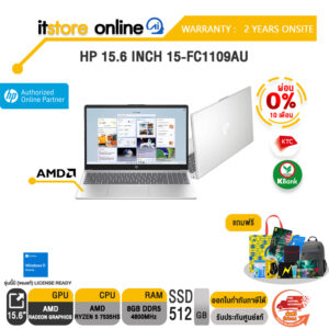 [ผ่อน 0% 10 เดือน]HP 15.6 INCH 15-FC1109AU /Ryzen 5 7535HS/ประกัน 2 Years Onsite/BY ITSTORE-ONLINE