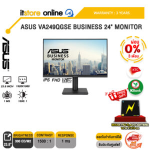 [ผ่อน 0% 3 เดือน]ASUS VA249QGSE BUSINESS 24" MONITOR (IPS FHD 120Hz)/ประกัน 3 Years/BY ITSTORE-ONLINE