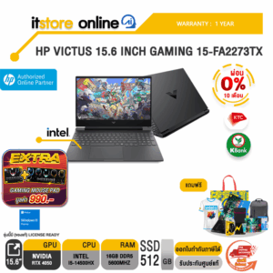 [ผ่อน 0% 10 เดือน]HP VICTUS 15.6 INCH GAMING 15-FA2273TX /i5-14500HX/ประกัน 1 Year/BY ITSTORE-ONLINE