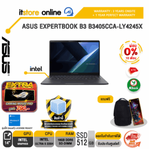 [ผ่อน 0% 10 เดือน]ASUS EXPERTBOOK B3 B3405CCA-LY4245X /Ultra 5 225H/ประกัน 3 Years Onsite +  1 Year Perfect warranty/BY ITSTORE-ONLINE