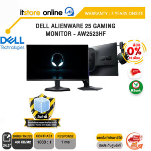 [ผ่อน0%10ด.]DELL ALIENWARE 25 GAMING MONITOR - AW2523HF (IPS/360HZ) /ประกัน 3 Years Onsite /BY ITSTORE ONLINE