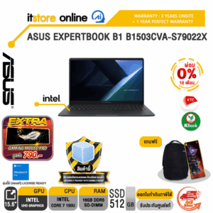 [ผ่อน 0% 10 เดือน]ASUS EXPERTBOOK B1 B1503CVA-S79022X /Core 7 150U/ประกัน 3 Years Onsite +  1 Year Perfect warranty/BY ITSTORE-ONLINE