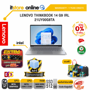 [ผ่อน 0% 10 เดือน]LENOVO THINKBOOK 14 G9 IRL 21UY00G8TA /Core 5 210H/ประกัน 1 Year Onsite/BY ITSTORE-ONLINE