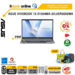[ผ่อน 0% 10 เดือน]ASUS VIVOBOOK 15 X1504MA-SILVER3052WA /Core 3 304/ประกัน 2 Years Onsite Service + 1Y Perfect warranty/BY ITSTORE ONLINE