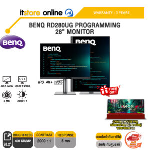 BENQ RD280UG PROGRAMMING 28” MONITOR (IPS 4K+ 120Hz)/ประกัน 3 Years/BY ITSTORE-ONLINE