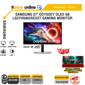 SAMSUNG 27" ODYSSEY OLED G8 LS27HG802SEXXT GAMING MONITOR (OLED 4K 240Hz)/ประกัน 3 Years/BY ITSTORE-ONLINE
