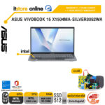 ASUS VIVOBOOK 15 X1504MA-SILVER3052WA /Core 3 304/ประกัน 2 Years Onsite Service + 1Y Perfect warranty/BY ITSTORE ONLINE