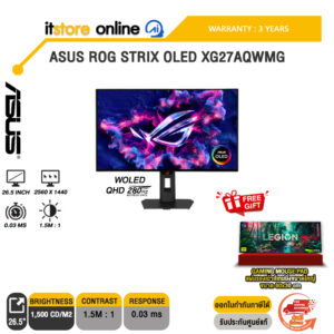 ASUS ROG STRIX OLED XG27AQWMG (WOLED QHD 280Hz)/ประกัน 3 Years/BY ITSTORE-ONLINE