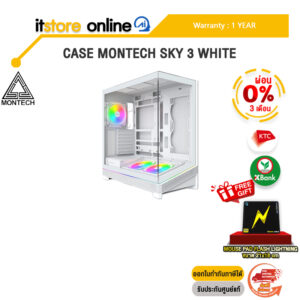 [ผ่อน 0% 3 เดือน]CASE MONTECH SKY 3 WHITE /ประกัน 1 Year/BY ITSTORE-ONLINE