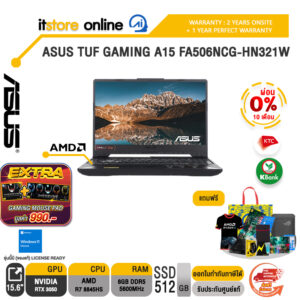 [ผ่อน 0% 10 เดือน]ASUS TUF GAMING A15 FA506NCG-HN321W /Ryzen 7 8845HS/ประกัน 2 Years Onsite + 1 Year Perfect warranty/BY ITSTORE-ONLINE