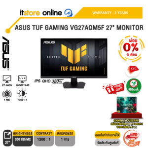 [ผ่อน 0% 6 เดือน]ASUS TUF GAMING VG27AQM5F 27" MONITOR (IPS QHD 320Hz)/ประกัน 3 Years/BY ITSTORE-ONLINE