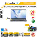 [ผ่อน 0% 10 เดือน]ASUS VIVOBOOK 15 X1504MA-SILVER3052WA /Core 3 304/ประกัน 2 Years Onsite Service + 1Y Perfect warranty/BY ITSTORE ONLINE