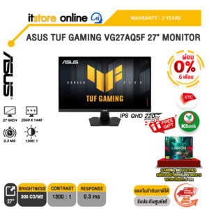 [ผ่อน 0% 6 เดือน]ASUS TUF GAMING VG27AQ5F 27" MONITOR (IPS QHD 220Hz)/ประกัน 3 Years/BY ITSTORE-ONLINE