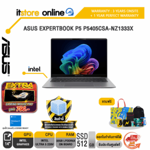 ASUS EXPERTBOOK P5 P5405CSA-NZ1333X /Ultra 5 228V/ประกัน 3 Years Onsite + 1 Year Perfect warranty/BY ITSTORE-ONLINE