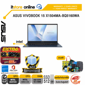ASUS VIVOBOOK 15 X1504MA-BQ5160WA /Core 5 315/ประกัน 2 Years Onsite + 1 Year Perfect warranty/BY ITSTORE-ONLINE
