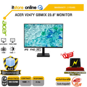 ACER V247Y GBMIX 23.8" MONITOR (IPS FHD 75Hz)/ประกัน 3 Years/BY ITSTORE-ONLINE