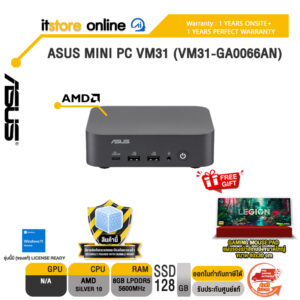 ASUS MINI PC VM31 (VM31-GA0066AN) /ประกัน 1 Years Onsite + 1 Year Perfect Warranty/BY ITSTORE ONLINE