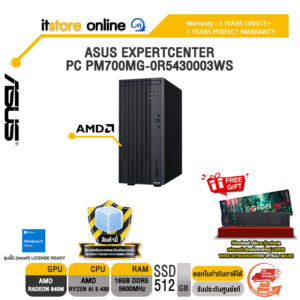 ASUS EXPERTCENTER PC PM700MG-0R5430003WS /Ryzen AI 5 430/ประกัน 3 Years Onsite + 1 Y PW/BY ITSTORE-ONLINE