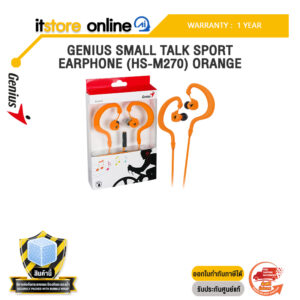 GENIUS SMALL TALK SPORT EARPHONE (HS-M270) ORANGE /ประกัน 1 Year
