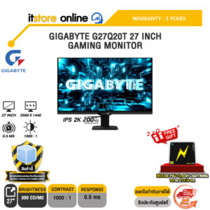GIGABYTE G27Q20T 27 INCH GAMING MONITOR (IPS 2K 200Hz)/ประกัน 3 Years/BY ITSTORE-ONLINE