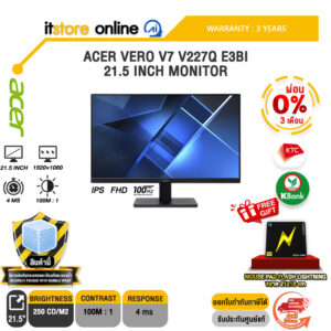[ผ่อน 0% 3 เดือน]ACER VERO V7 V227Q E3BI 21.5 INCH MONITOR (IPS FHD 100Hz)/ประกัน 3 Years/BY ITSTORE-ONLINE
