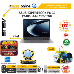 [ผ่อน 0% 10 เดือน]ASUS EXPERTBOOK P5 G2 P5405CAA-LY0278WS /Ultra 7 356H/ประกัน 3 Years Onsite + 1 Year Perfect warranty/BY ITSTORE-ONLINE
