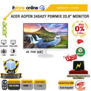 [ผ่อน 0% 3 เดือน]ACER AOPEN 24SA2Y P0WMIX 23.8'' MONITOR (VA FHD 144Hz)/ประกัน 3 Years/BY ITSTORE-ONLINE