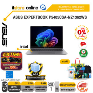 [ผ่อน 0% 10 เดือน]ASUS EXPERTBOOK P5405CSA-NZ1362WS /Ultra 7 258V/ประกัน 3 Years Onsite + 1 Year Perfect warranty/BY ITSTORE-ONLINE
