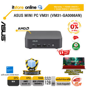 [ผ่อน 0% 10 เดือน] ASUS MINI PC VM31 (VM31-GA0066AN) /ประกัน 1 Years Onsite + 1 Year Perfect Warranty/BY ITSTORE ONLINE