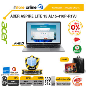 [ผ่อน 0% 10 เดือน] ACER ASPIRE LITE 15 AL15-410P-R1VJ /Ryzen 5 3500U /ประกัน 2 Years Onsite/BY ITSTORE ONLINE