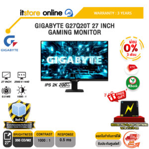 [ผ่อน 0% 3 เดือน]GIGABYTE G27Q20T 27 INCH GAMING MONITOR (IPS 2K 200Hz)/ประกัน 3 Years/BY ITSTORE-ONLINE