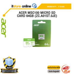 ACER MSC100 MICRO SD CARD 64GB (ZC.A01ST.0JE) /ประกัน 5 Years/BY ITSTORE-ONLINE