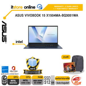 ASUS VIVOBOOK 15 X1504MA-BQ3051WA /Core 3 304 /ประกัน 2 Years Onsite + 1Y Perfect warranty/BY ITSTORE ONLINE