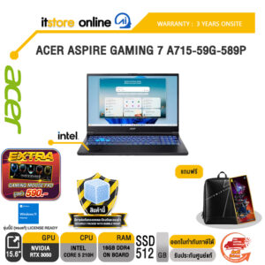 ACER ASPIRE GAMING 7 A715-59G-589P /Core 5 210H/ประกัน 3 Years Onsite/BY ITSTORE-ONLINE