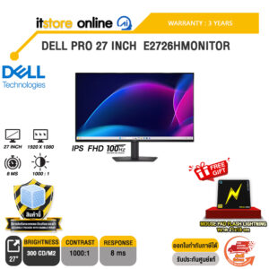 DELL PRO 27 INCH  E2726H MONITOR (IPS FHD 100Hz)/ประกัน 3 Years/BY ITSTORE-ONLINE