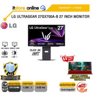 LG ULTRAGEAR 27GX700A-B 27 INCH MONITOR (OLED 2K /280Hz) /ประกัน 3 Years/BY ITSTORE ONLINE